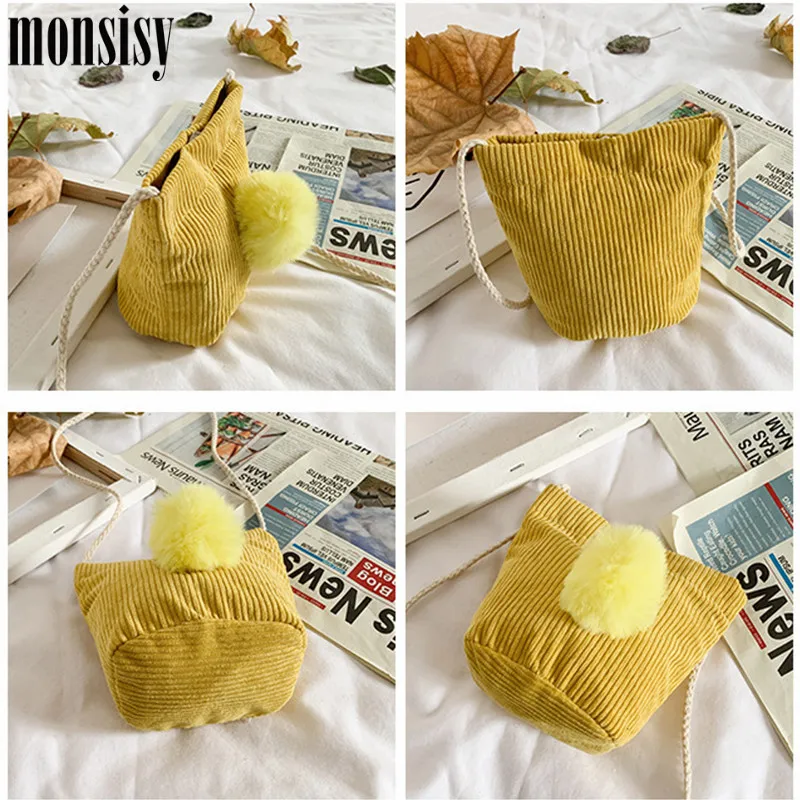 Monsisy зимняя детская сумочка для монет Детский кошелек сумка девочек Вельветовая