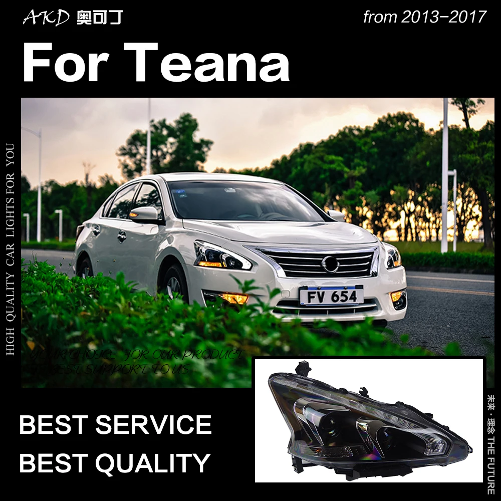 AKD автомобильный Стайлинг для Nissan Teana фары 2013 2017 Altima светодиодный ная фара DRL Hid