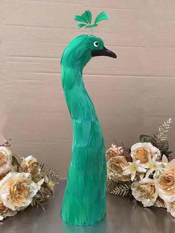 cute simulation peacock head model foam&ampfeather real life green bird gift about 42cm xf1063 | Дом и сад