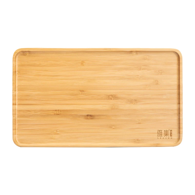 

Wooden Bamboo Tea Trays Rectangular Restaurant Service Saucer Tray Fruit Tea Trays Dessert Cake Dienbladen Food Storage BS50CP