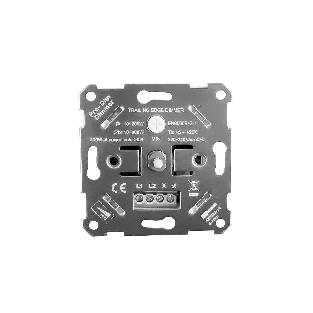 220V 230V 240V AC светодиодный Triac диммер 200W затемнения настенное крепление Поворотный