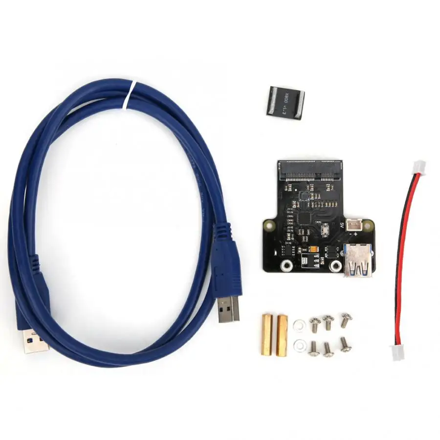 Плата расширения для жесткого диска X850 mSATA SSD поддерживает ТБ Raspberry Pi 3B +. |