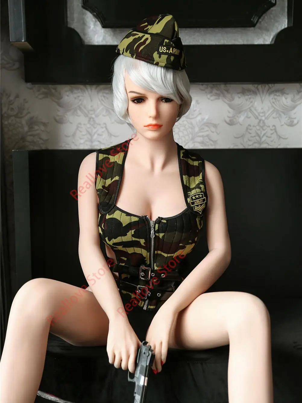 

165cm TPE Sex Doll Female Killer Cosplay Realistic Big Breast Chest Vagina Pussy Anal With Metal Skeleton Life Size Love Doll