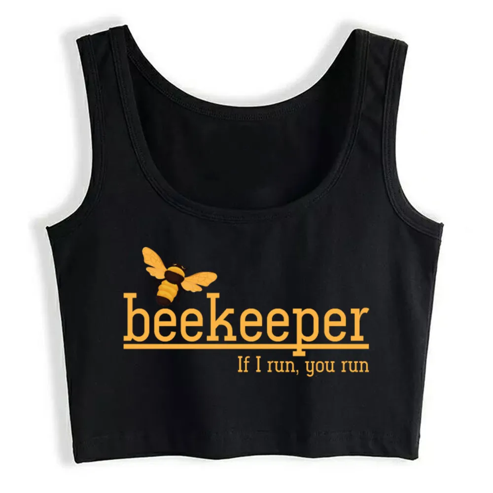 

Кроп-Топ женский хлопковый с надписью Beekeeper Bees Vogue