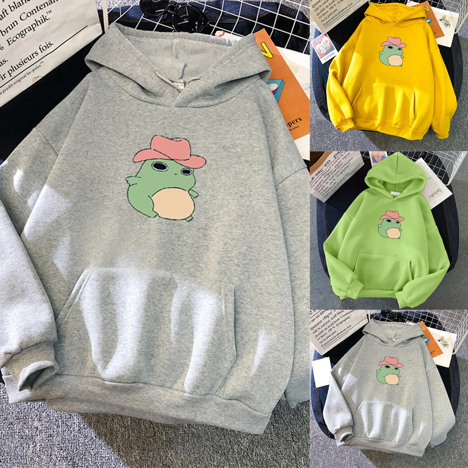 59# 2021 Hoodie Women's Fashion New Stitching Cute Plus Velvet Long-sleeve Hooded Sweatshirt Top Sweatshirt Женское Платье