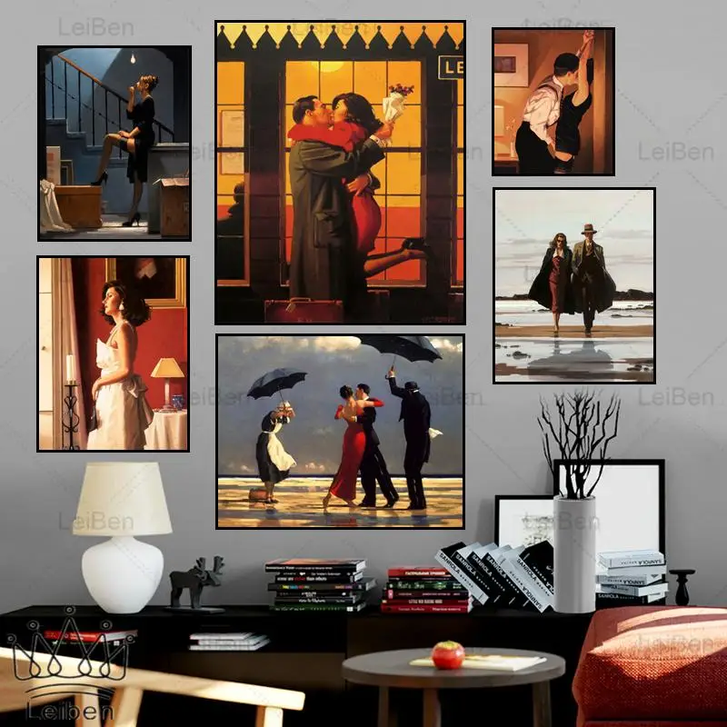 

Jack Vettriano Portrait Canvas Painting Nordic Retro Posters And Prints Wall Art Pictures Artwork Cuadros Home Decor Living Room