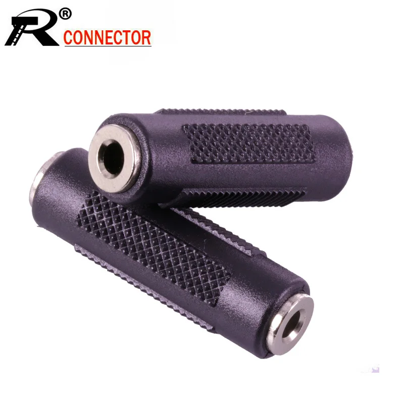 10 шт./лот двойной 3 5 мм стерео разъем прямой адаптер полюса гнездо-гнездо