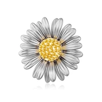 dorado cute daisy flower brooches for women collar pin new copper brooch pins fashion clothing jewelry accesorios mujer 2020