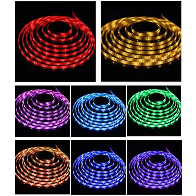 

5050 RGB LED Light Strips Bluetooth Controller Decoration BackLight Lamp for Home Decor Desk Screen TV Background Lighting