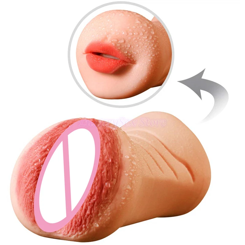 Глубокая глотка Карманный киска Мужской мастурбатор чашка Реалистичная Вагина с