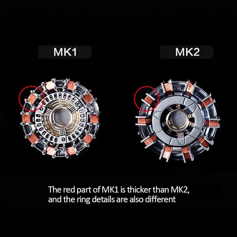 Экшн-фигурка дугового реактора 1:1 для MK1 MK2 нагрудная лампа управление вибрацией