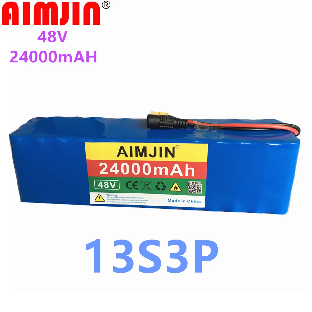 

48V Rechargeable Battery 24Ah 1000w 13S3P lto Accumulator Battery Pack For 54.6v E-Bike Electric Bicycle Scooter With BMS