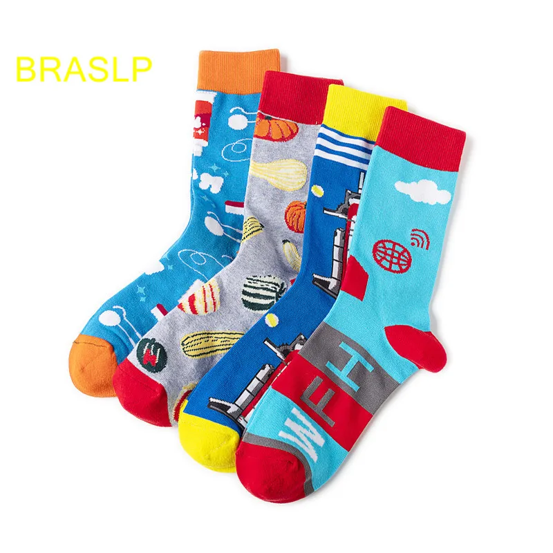 

Socks Women Ins Personality Socks Cartoon Pattern Middle Tube Cotton Socks Colorful Socks Fruit Girl Socks Christmas Gift
