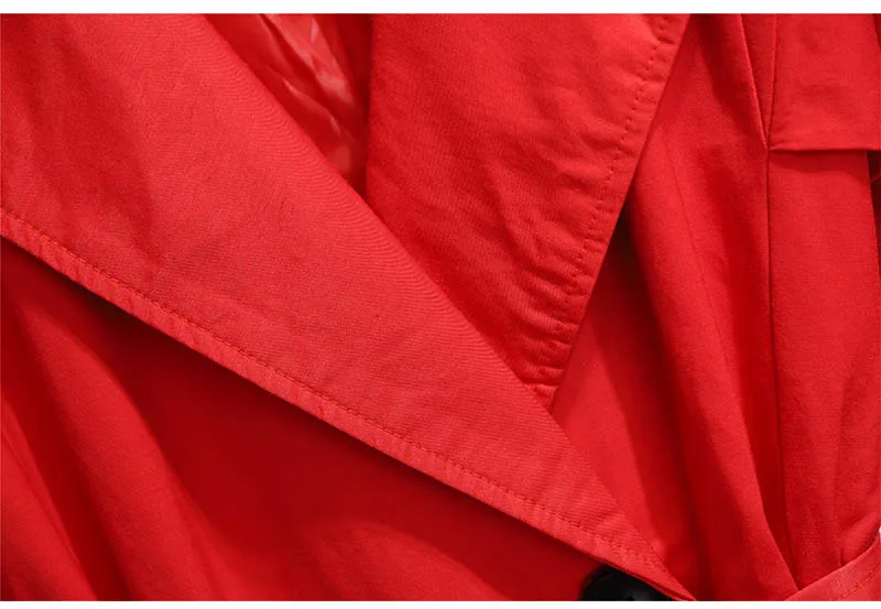 Осенний тренчкот для женщин размера плюс, обхват груди 150 см, 5XL, 6XL, 7XL, 8XL, 9XL, Женское пальто черного и красного цветов