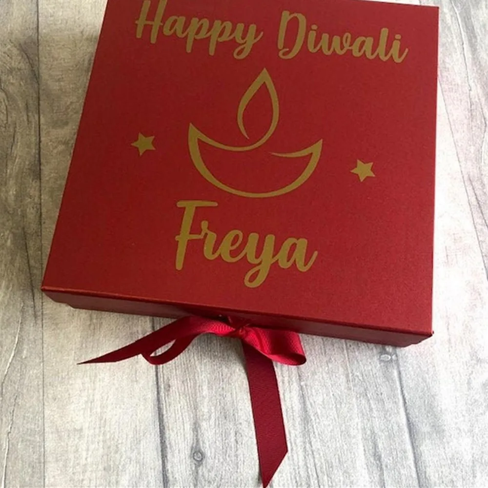 

Personalised Happy Diwali Gift Box Hindu Celebration, Autumn Festival of Hinduism Lights, Keepsake Present, Special Occassion