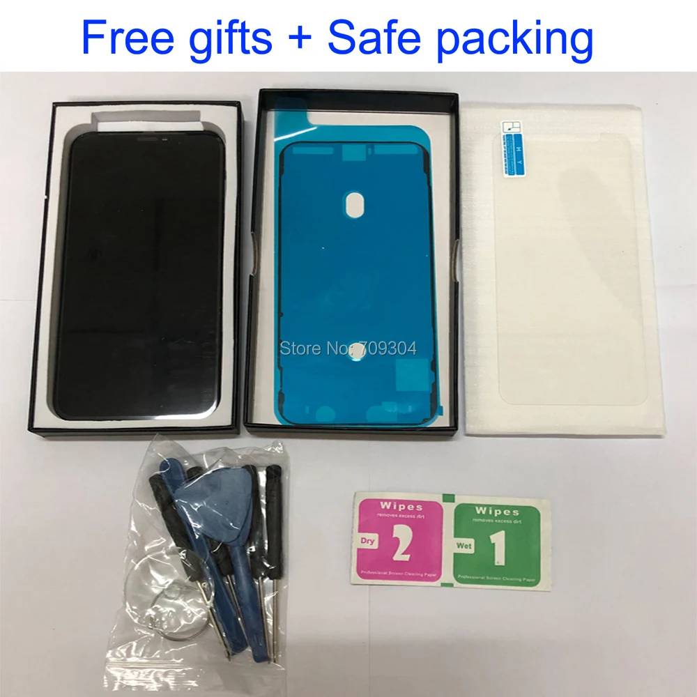 DHL 10 шт./лот для iPhone XR ЖК-дисплей противотуманный для OEM сенсорный экран с дигитайзером запасные части для сборки черный