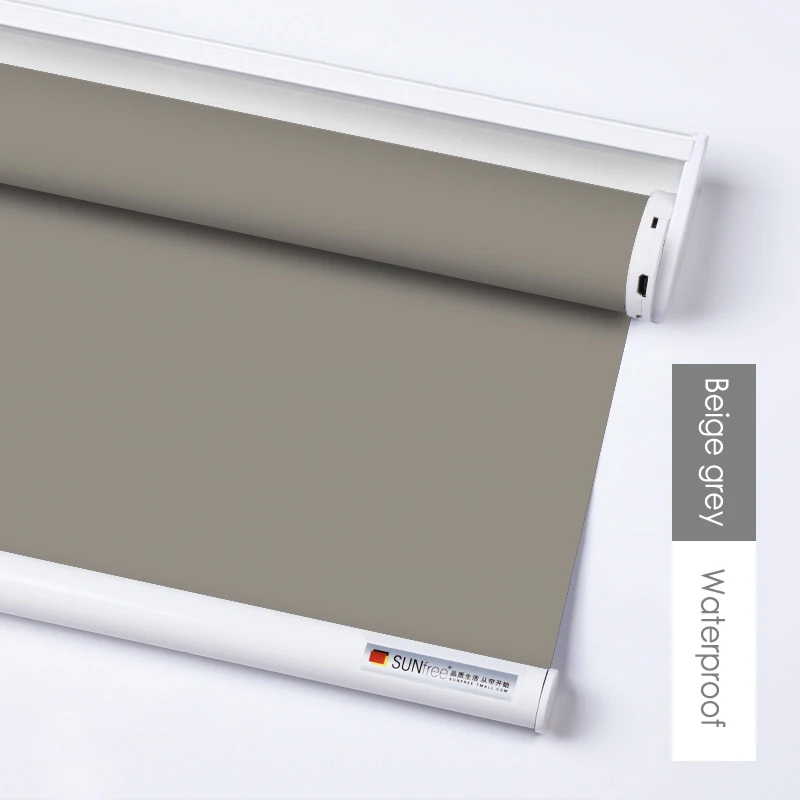 beige grey Sunfree интеллектуальные электрические рольставни DC 5 в беспроводной литиевый аккумулятор жиронепроницаемый, водонепроницаемый автоматический рольставни для офиса/дома - Цвет: beige grey