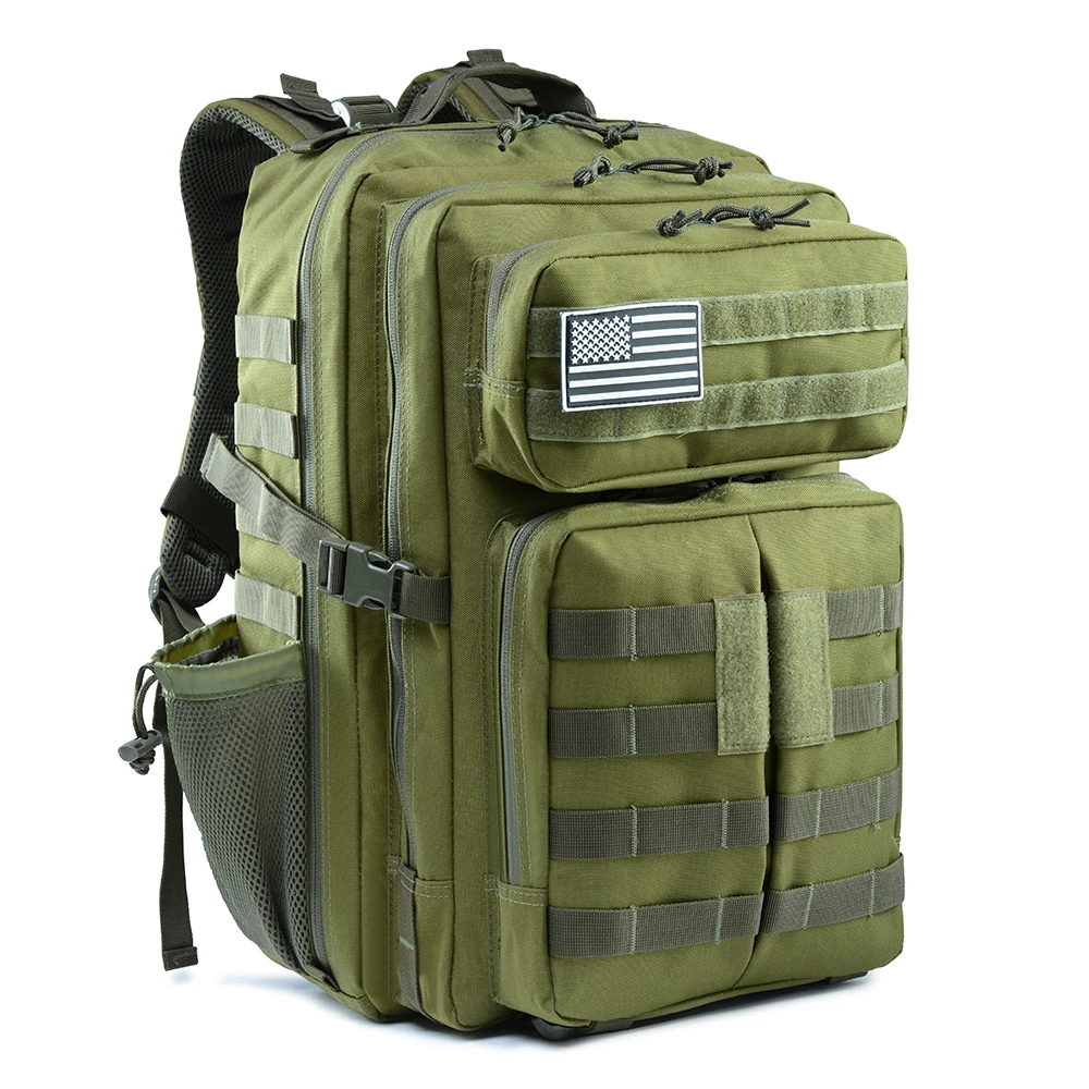 

Military Tactical Backpack 45l Green Waterproof Army Mens Bag Outdoor Travel Rucksack Assault Camo 3P Bag