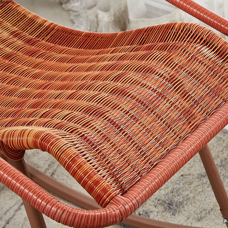 Simple Living Room Chair Backrest Armchair Rocking Wicker Plastic Rattan Lounge Chairs House Furniture | Мебель