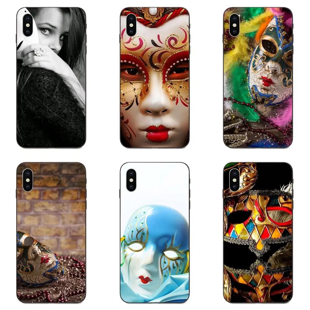 Чехол из ТПУ с модным маскарадным пром-маской для Xiaomi Redmi Note 3 3S 4 4A 4X 5 5A 6 6A 7 7A K20 Plus Pro S2 Y2 Y3.