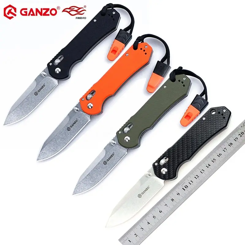 Складной нож Ganzo G7452 F7452 G7452P F7452P 58 60HRC 440C G10 ручка из углеродного волокна инструмент