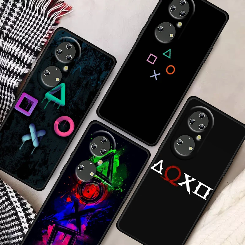 

PlayStation-Game-Pss For Huawei P50 P40 P30 P20 Pro Plus P10 P9 P8 Lite 2019 2017 RU E Mini Funda Capa Black Phone Case