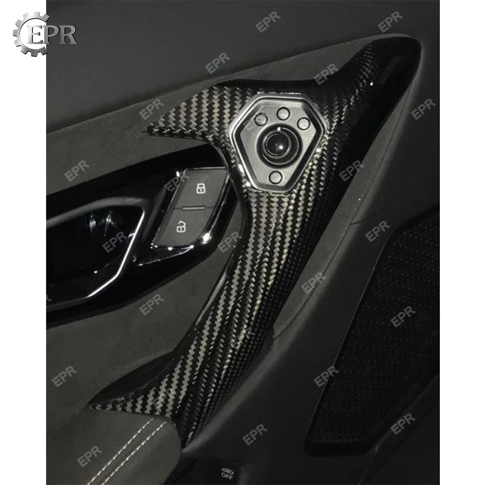 (LHD) Сухой углерод для Huracan LP610 LP580(2014 +) внутренняя дверная ручка (крышка) Комплект