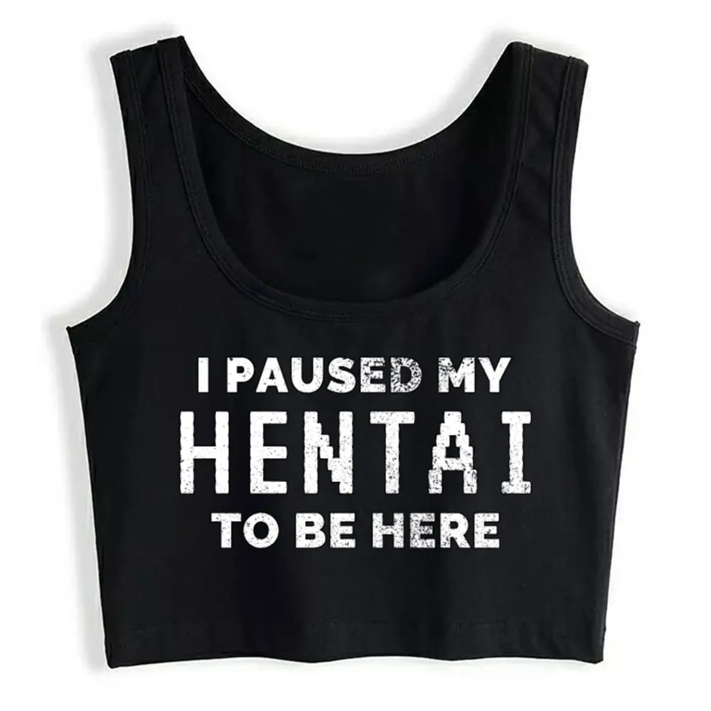 

Boho Crop Top Hentai Casual White Print Sexy Streetwear Y2k Tops Womens Tops blusas mujer de moda 2021 verano Gym Tank Top Women