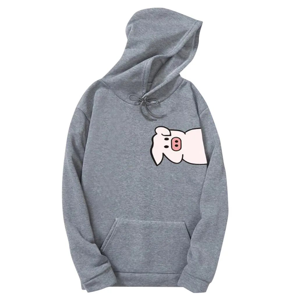 Женская Осенняя Толстовка с длинным рукавом свитшот пуловер капюшоном и