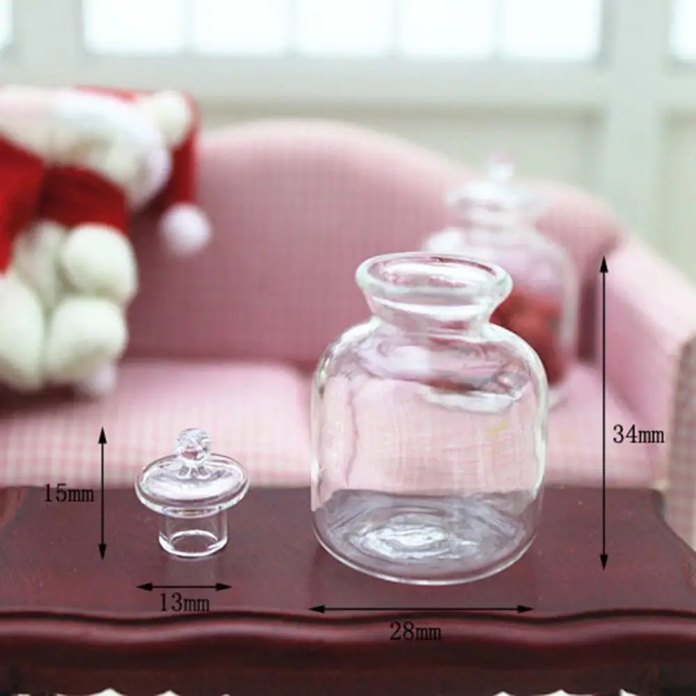

Mini Candy Jar Simulation Food Dessert Can Model Toys 1/12 Dollhouse Miniature Accessories for Doll House Decoration