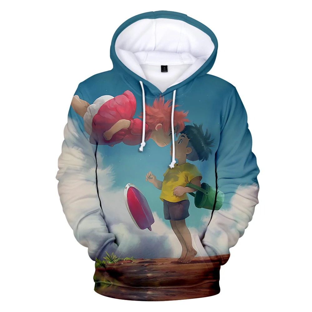 

Anime Ponyo On The Cliff 3D Printed Hoodies Boy Girl Harajuku Style Sweatshirts Men Women Fashion Casual Oversized Hoodie