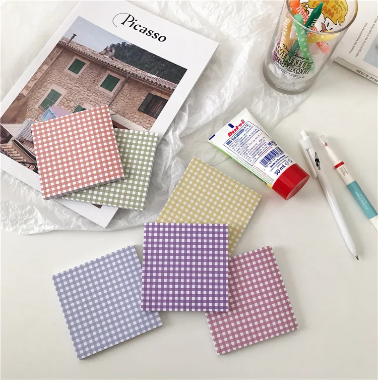 50 страниц каждый 6 видов ярких цветов плед post-it note DIY Скрапбукинг материал Примечание сообщение сетки шаблон