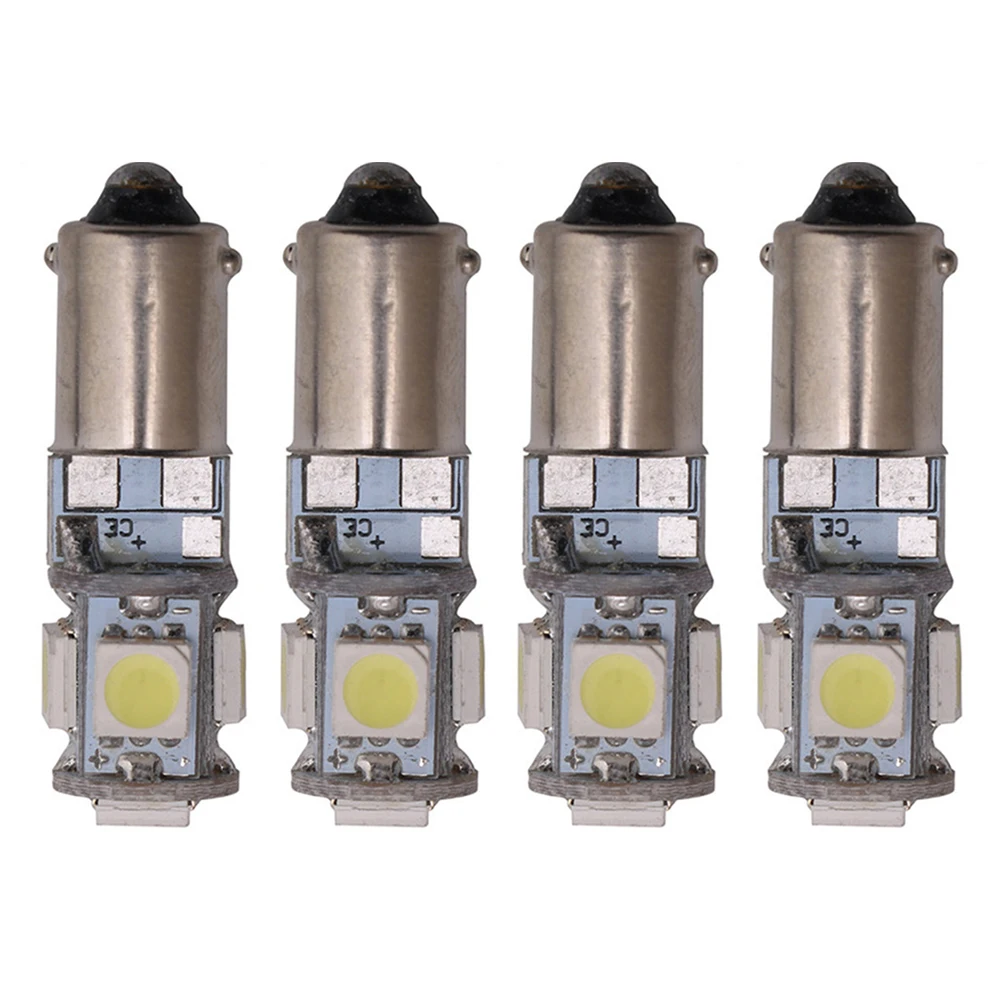 4 шт. Автомобильные светодиодные лампы BA9S Canbus 5 smd 5050 H6W T11 T4W без ошибок 12