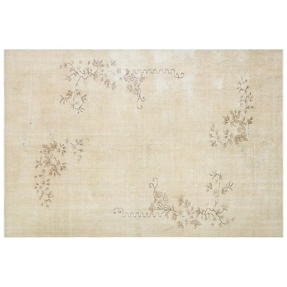 

Beige Area Rug Big Size Rug, Floral Rug Oushak Handmade Rug Naturel Rug 10157