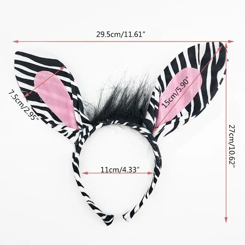 5 шт. праздничные вечерние волосатые зебра и сердечком повязка на голову хвост
