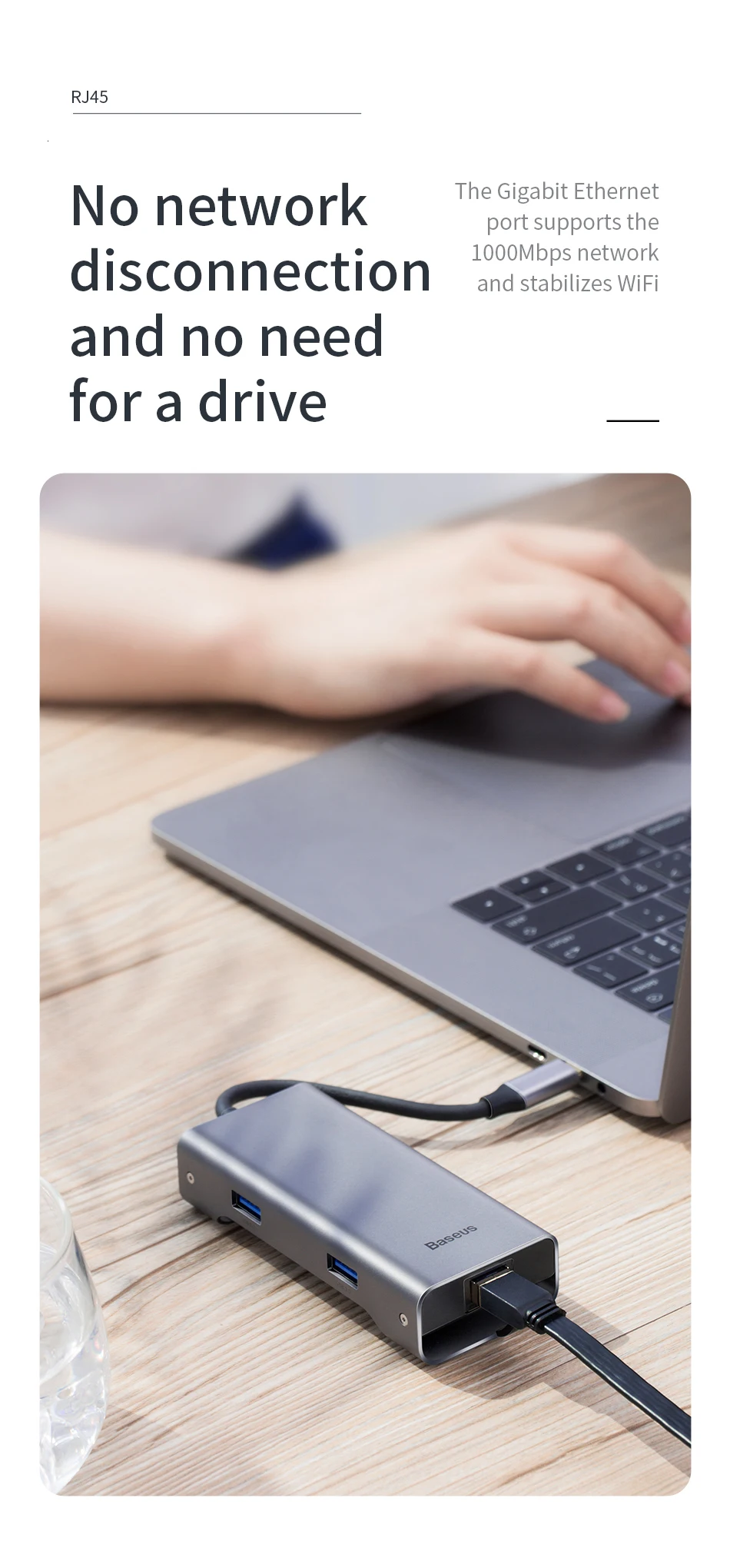 Baseus USB C концентратор type C к USB3.0 HDMI VGA RJ45 концентратор Мульти USB 3,0 адаптер питания type-c концентратор для MackBook Pro воздушный USB-C сплиттер
