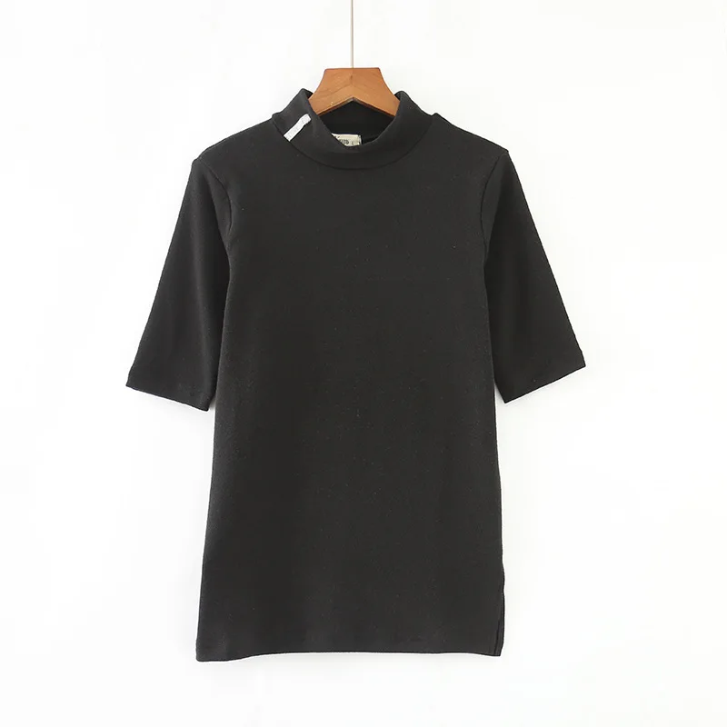 

2020 New Slim V-neck Short Sleeve Cotton T-Shirt Women gray