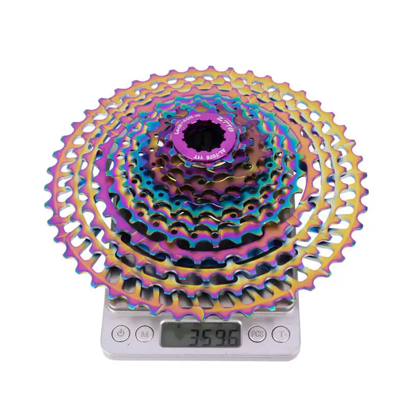 

ZTTO 11 Speed 11-46T SLR 2 Bicycle Rainbow Cassette HG Compatible 11s ultralight Colorful 46T CNC k7 For MTB GX X1 NX M8000