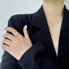 SRCOI Нерегулярные геометрические линии мульти кольцо модное минимализм ретро ностальгическое Золотое серебряное цветное кольцо женское ювелирное изделие подарки