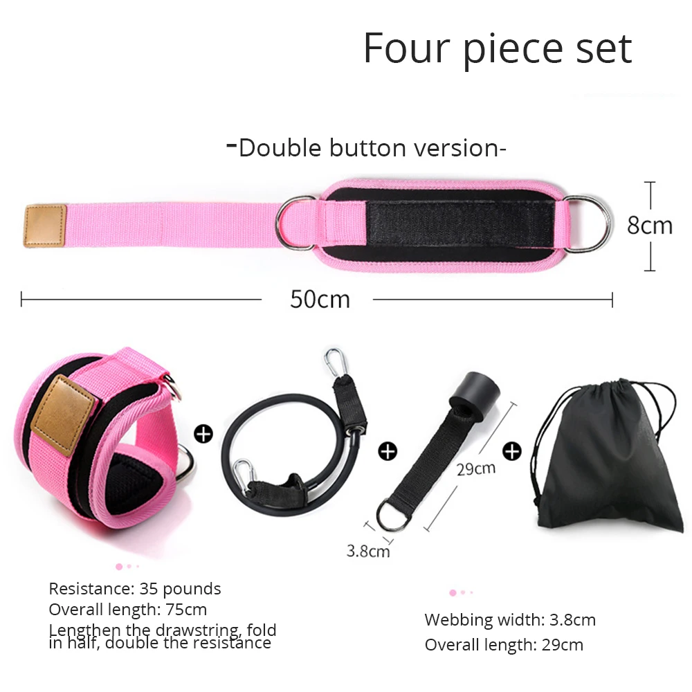 Ленты сопротивления с ремнями на лодыжках манжеты кабелем для прикрепления