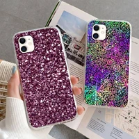 rhinestone luxury fitted phone case for iphone 5s 6 7 8 11 12 plus xsmax xr pro mini se soft transparent cover fundas coque