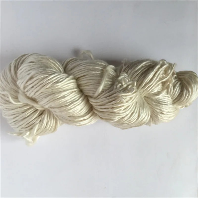 Неокрашенная натуральная белая шелковая Исландская пряжа 100% Мумия 1. 5нм/1 ручного