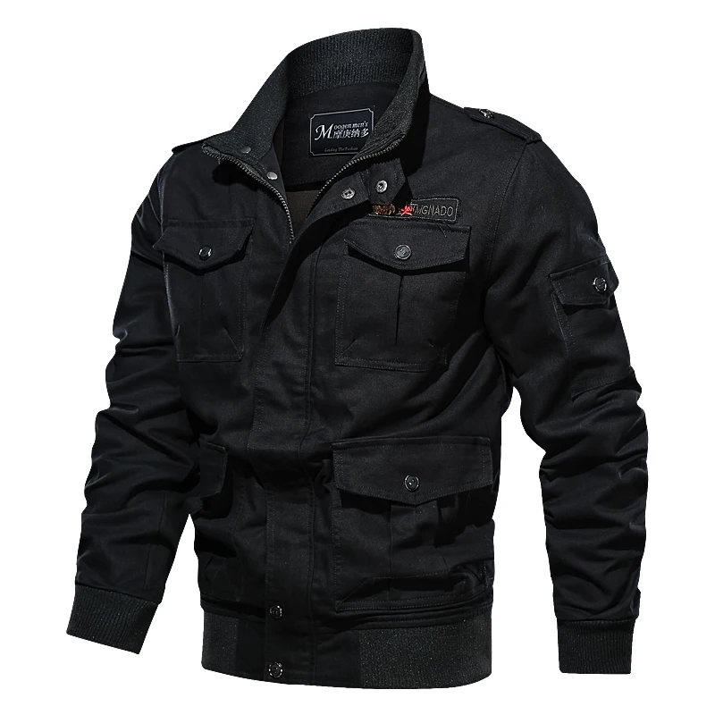 

Jacket New Cotton Military Men MA-1 Style Army Jackets Male Brand Multi Pocket Men's Bomber Jackets Plus Size M-6XL Thick Warm