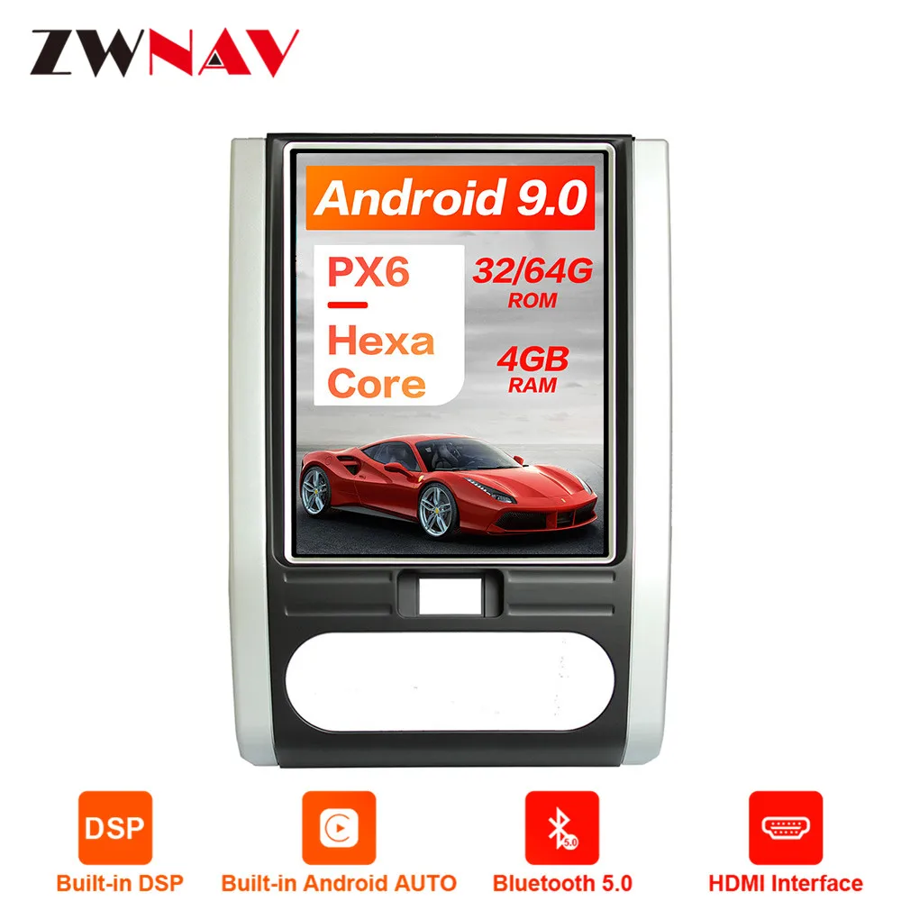 Android 9,0 PX6 DSP Tesla стиль автомобиля нет dvd-плеер gps навигация для NISSAN X-TRAIL Qashqai 2007- мультимедиа плеер головное устройство