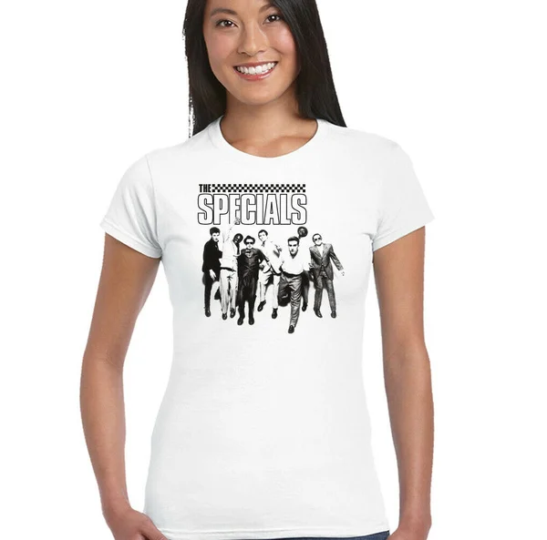 

The Specials Womens 2Tone T-Shirt Band Photo Two Tone 2 Tone Ska Music Records
