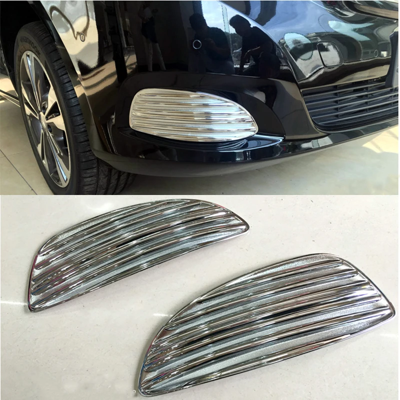 UBLUEE Acessories For Mercedes-Benz V-CLASS V260 V250 V220 2014-2018 2016 2017 ABS Chrome Front Foglight Trim Cover |