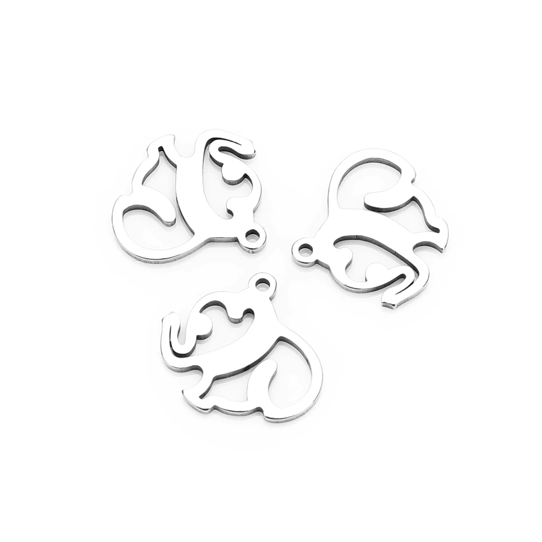 Подвески из нержавеющей стали для браслетов в виде бабочки короны заметок бусины