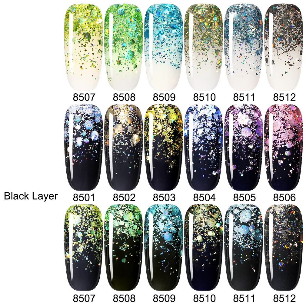 

HNM Shimmer Rain Gel Nail Polish 8ml Semi Permanent Soak Off UV LED Nail Varnish Primer Nail Art Manicure Gel Lak