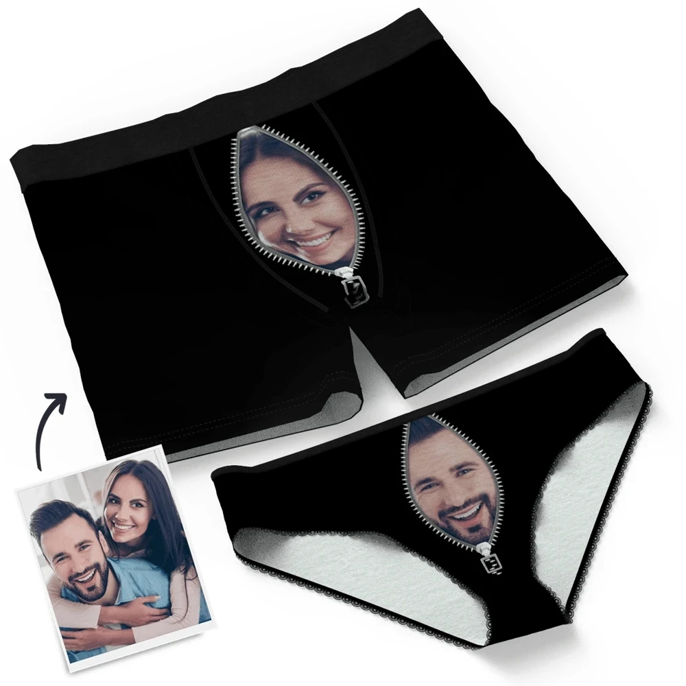 Custom girlfriend Face on Men's Boxer, Your Photo on Personalized Underwear, Unique Boyfriend's Gift for Valentine's Day