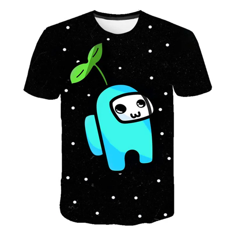 

Polyester Boys Game Crew Us T Shirt Kids Cartoon Blue Space Killer T-Shirt Girls Child T-Shirt Children Clothing Top 4-14t 2021